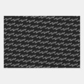 Blauwgroen blauw groen flesje en deer art pattern inpakpapier vel (Voorkant 3)