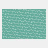 Blauwgroen blauw groen flesje en deer art pattern inpakpapier vel (Voorkant 3)