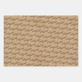 Blauwgroen blauw groen flesje en deer art pattern inpakpapier vel (Voorkant 3)