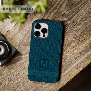 Blauwgroen Blauw Groen Geometrisch Case-Mate iPhone 14 Pro Max Hoesje