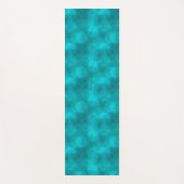 Blauwgroen blauw, groen overlappend schijfpatroon yogamat (Voorkant)