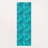 Blauwgroen blauw, groen overlappend schijfpatroon yogamat (Achterkant)