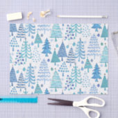 Blauwgroen blauw groen patroon voor kerstbomen tissuepapier (Craft)