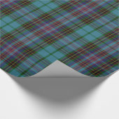 Blauwgroen Blauw Groen Rood Tartan Pset Cadeaupapier (Hoek)