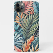 Blauwgroen Blauw Groen Roze Sinaasappel Bladeren K Case-Mate iPhone Case (Achterkant)