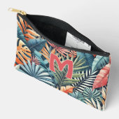 Blauwgroen Blauw Groen Roze Sinaasappel Bladeren K Etui (Open)