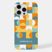 Blauwgroen Blauw Groen Sinaasappel Mideeuwse cirke iPhone Hoesje (Achterkant)