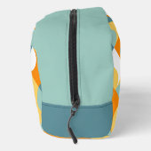 Blauwgroen Blauw Groen Sinaasappel Mideeuwse cirke Toilettasje (Rechts)