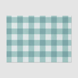 Blauwgroen Blauw Groen Tartan Plaid Pattern Print Tissuepapier
