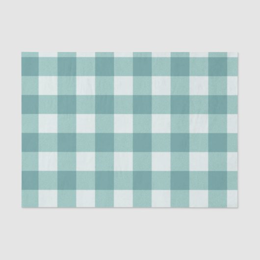 Blauwgroen Blauw Groen Tartan Plaid Pattern Print Tissuepapier (Voorkant)