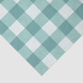 Blauwgroen Blauw Groen Tartan Plaid Pattern Print Tissuepapier (Detail)
