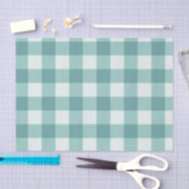 Blauwgroen Blauw Groen Tartan Plaid Pattern Print Tissuepapier (Craft)
