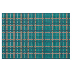 Blauwgroen Blauw Groen Taupe Brown Tartanplein Pat Stof