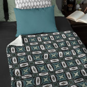 Blauwgroen Blauw Groen Taupe Bruin Bohemian Tribe  Fleece Deken