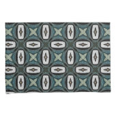 Blauwgroen Blauw Groen Taupe Bruin Bohemian Tribe  Kussensloop (Voorkant-Rechts)