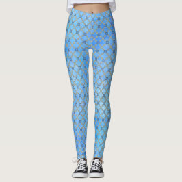 Blauwgroen Blauw Groen Tegels Leggings
