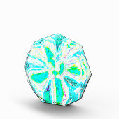 Blauwgroen Blauw Groen Wave Bubble Abstract Kleurr Fotoblokken (Rechts)