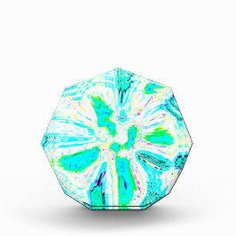 Blauwgroen Blauw Groen Wave Bubble Abstract Kleurr Fotoblokken