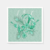 Blauwgroen Blauw - Groene getextureerde achtergron Servet (Voorkant)