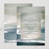 Blauwgroen blauw-groene Waterverf repetitie Kaart (Voorkant / Achterkant)