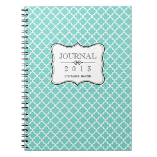 Blauwgroen blauw journaal van de Marokkaanse tegel Notitieboek