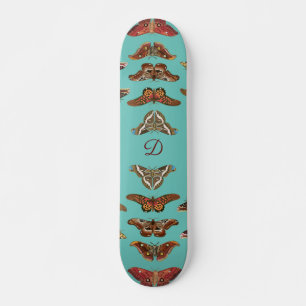 Blauwgroen blauw  karton Monogram skateboard