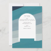 Blauwgroen Blauw Katholiek Nuptial Mass Foto Bruil Kaart (Achterkant)