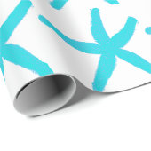 Blauwgroen blauw kerstfeest cadeaupapier (Rol Hoek)