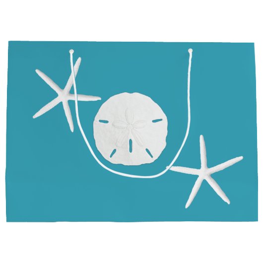 Blauwgroen blauw kerstvisten met groot papier - ca groot cadeauzakje (Achterkant)