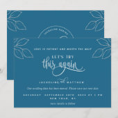 Blauwgroen blauw, laten we dit nog eens proberen,  save the date (Voorkant / Achterkant)