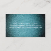 Blauwgroen blauw leder visitekaartje (Achterkant)
