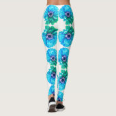 Blauwgroen blauw leggings (Achterkant)
