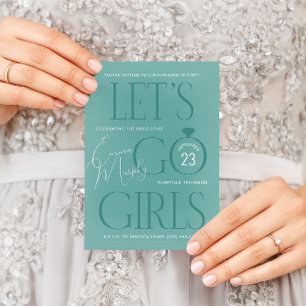 Blauwgroen Blauw Lets Go Meisjes Bachelorette Part Kaart