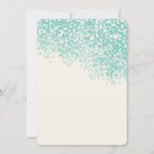 Blauwgroen blauw-lichtshow Bridal Shower-uitnodigi Kaart (Achterkant)