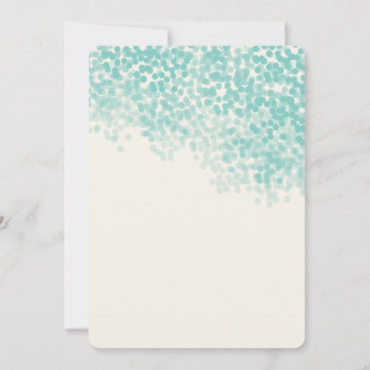 Blauwgroen blauw-lichtshow Bridal Shower-uitnodigi Kaart (Achterkant)