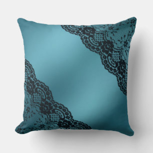 Blauwgroen blauw looddecoratief kussen