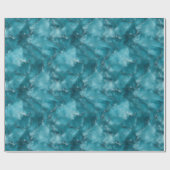 Blauwgroen blauw marmer cadeaupapier (Vlak)