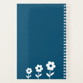 Blauwgroen blauw met Witte Bloemen, de Planner van (Achterkant)