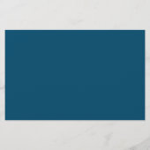 Blauwgroen Blauw Minimalistisch Eenvoudig Monogram Briefpapier (Achterkant)