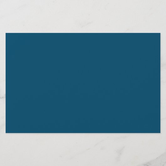 Blauwgroen Blauw Minimalistisch Eenvoudig Monogram Briefpapier (Achterkant)