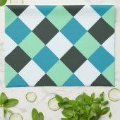 Blauwgroen Blauw Mint Groen Kool White Pset Theedoek (Gevouwen)