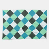 Blauwgroen Blauw Mint Groen Kool White Pset Theedoek (Horizontaal)