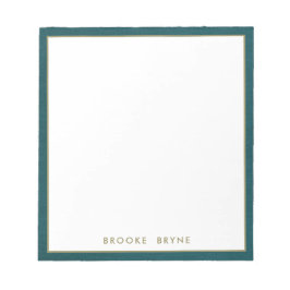 Blauwgroen Blauw Modern Professioneel Minimalist Notitieblok