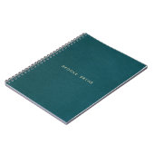 Blauwgroen Blauw Modern Professioneel Minimalist Notitieboek (Linkerzijde)