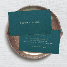 Blauwgroen Blauw Modern Professioneel Minimalist Visitekaartje