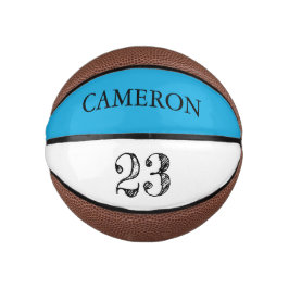 Blauwgroen blauw naambalknummer instellen basketbal