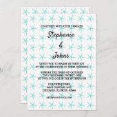 Blauwgroen blauw niervlug  strand kaart (Voorkant / Achterkant)