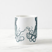 Blauwgroen Blauw  Octopus Nautisch Koffiemok (Center)
