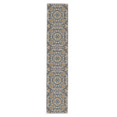 Blauwgroen Blauw Oker Bruin Beige Bohemian Tribe A Medium Tafelloper (Voorkant)