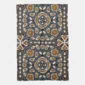 Blauwgroen Blauw Oker Bruin Beige Bohemian Tribe A Theedoek (Verticaal)
